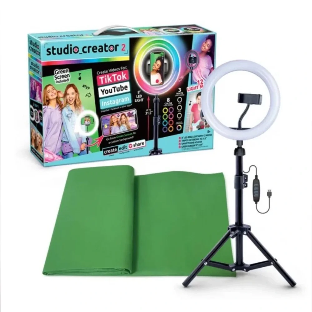 Studio Creator 2 Influencer Blogger Video Recording Maker Ring Light Tripod Kit
